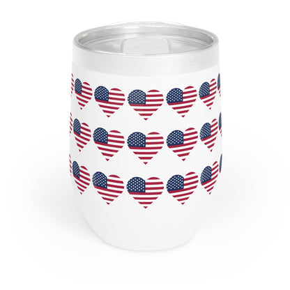 Star Spangled Hearts Chill Wine Tumbler (12 oz.)