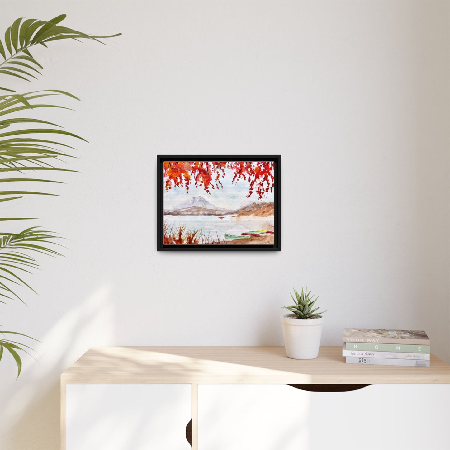 Falling For Fuji Matte Canvas, Framed (Black or Espresso). Available in sizes from 10”x8”-32”x24”
