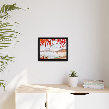Falling For Fuji Matte Canvas, Framed (Black or Espresso). Available in sizes from 10”x8”-32”x24”