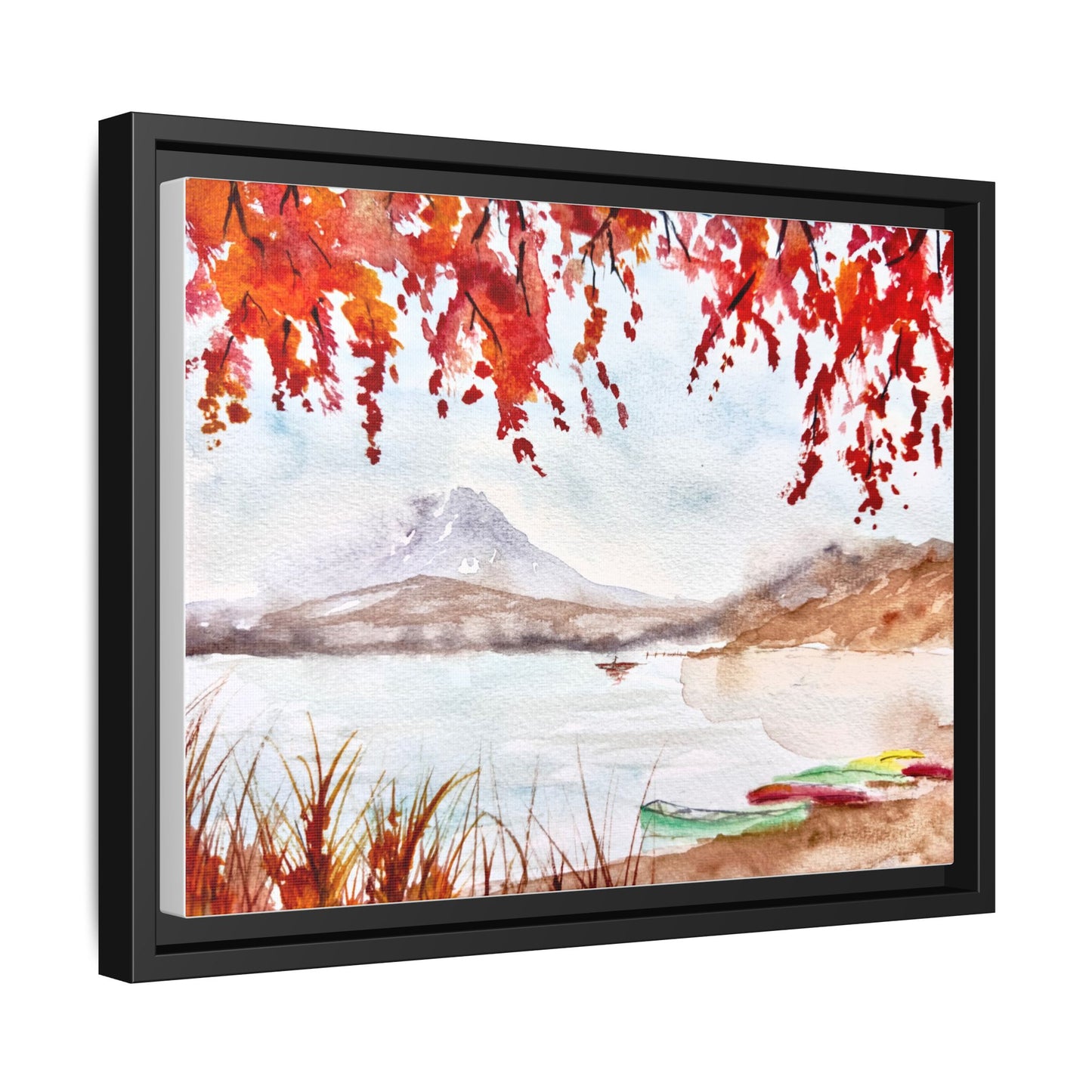 Falling For Fuji Matte Canvas, Framed (Black or Espresso). Available in sizes from 10”x8”-32”x24”