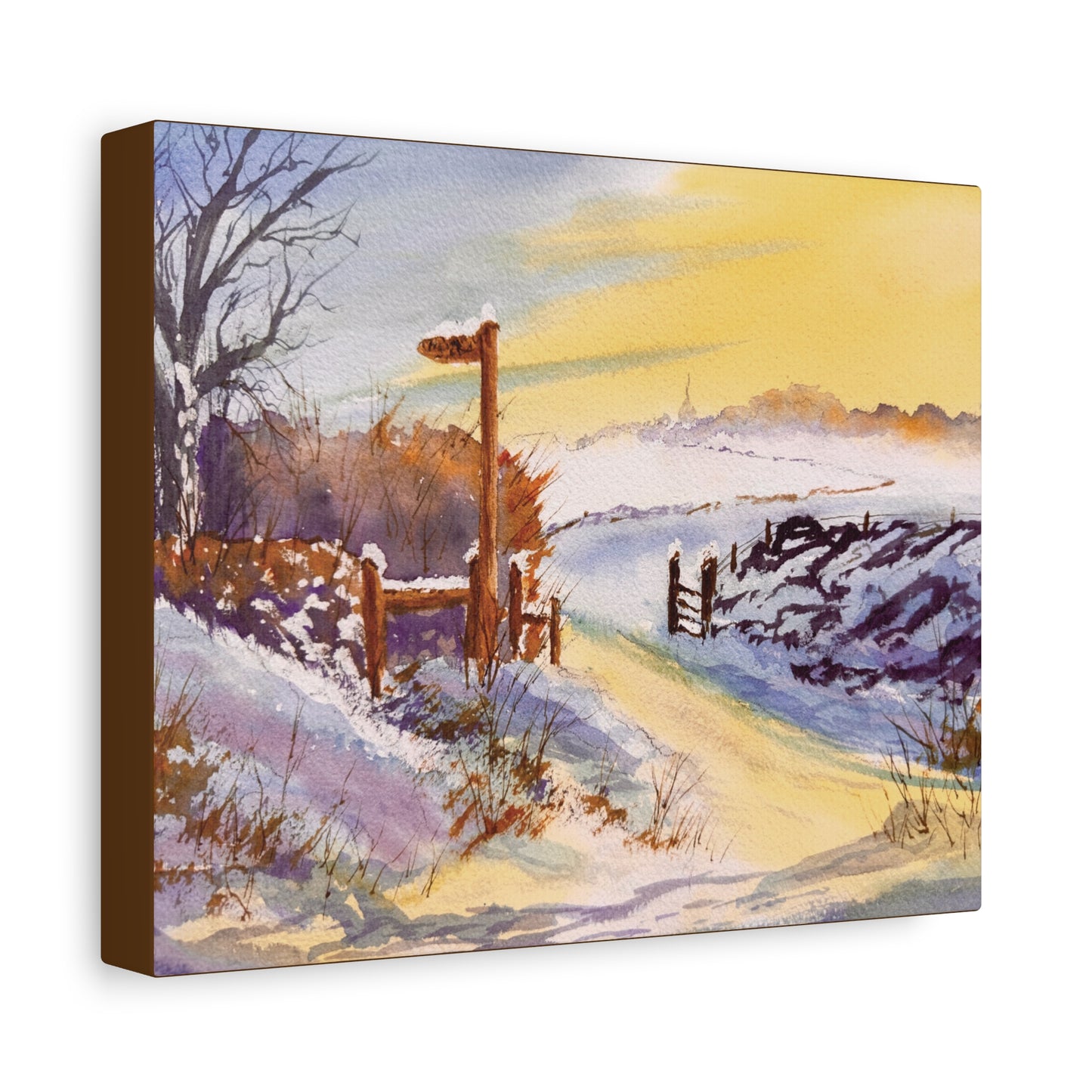 Wales Winter Walk Matte Canvas, Stretched, 1.25". Available in sizes 10” x 8”-16” x 12”