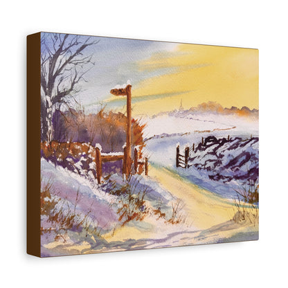 Wales Winter Walk Matte Canvas, Stretched, 1.25". Available in sizes 10” x 8”-16” x 12”
