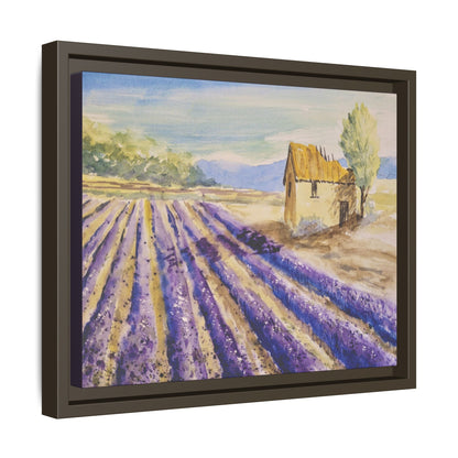 Lavender at Daybreak Matte Canvas, Framed (Black or Espresso). Available in sizes 10”x8”-20”x10”