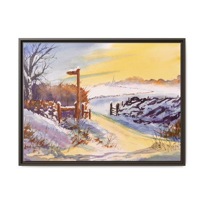 Wales Winter Walk, Framed (Black or Espresso). Available in sizes from 10”x8”-32”x24”
