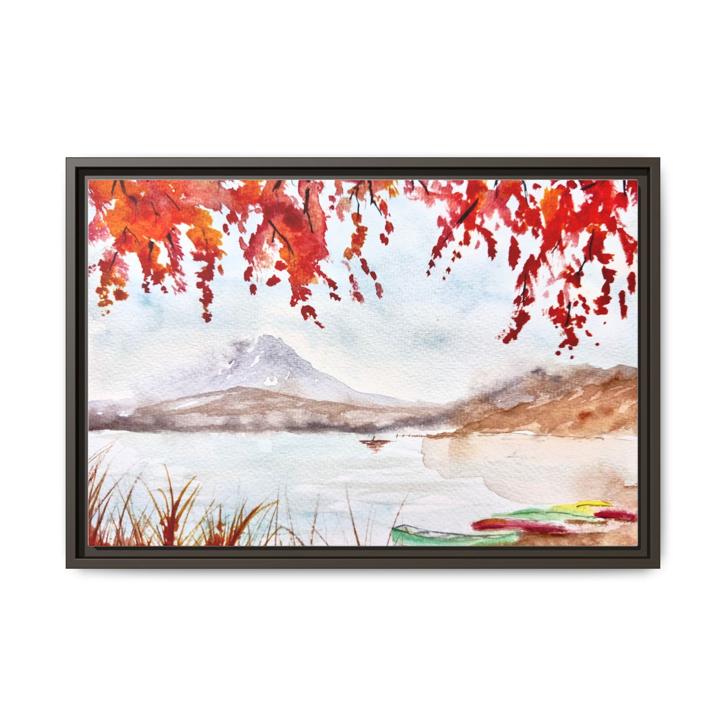 Falling For Fuji Matte Canvas, Framed (Black or Espresso). Available in sizes from 10”x8”-32”x24”