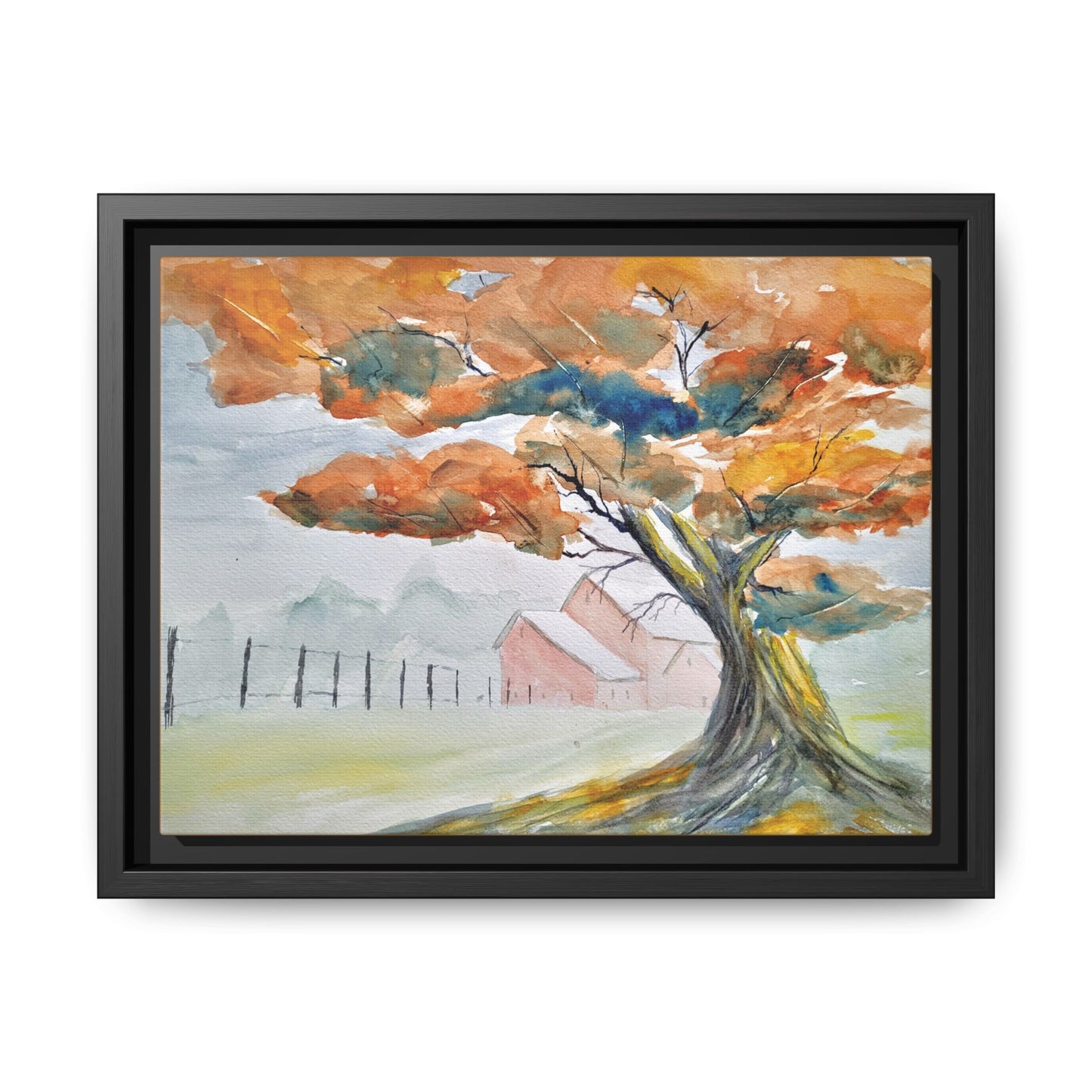 Autumn Oak, Framed (Black or Espresso). Available in sizes from 10”x8”-18”x12”