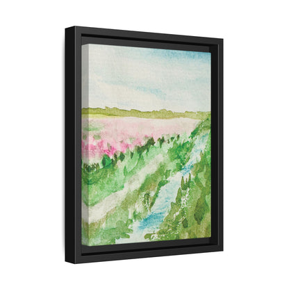 Tulip Theory Matte Canvas, Framed (Black or Espresso). Available in sizes from 8”x10”-11”x14”