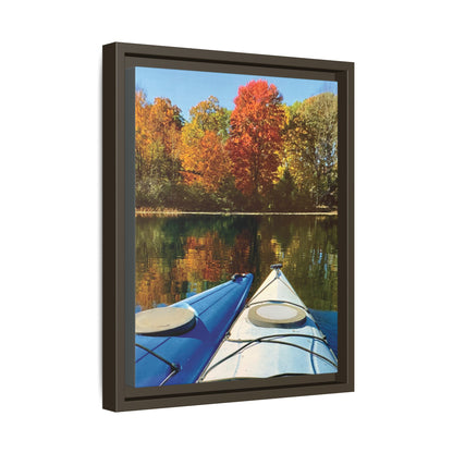 Happy Together Fall Kayaking, Framed (Black or Espresso). Available in sizes from 8”x10”-12”x16”