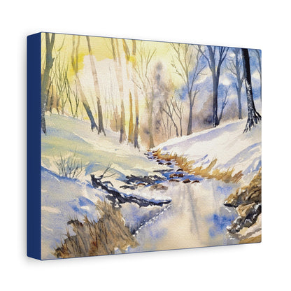 Snowy Creek Matte Canvas, Stretched, 1.25". Available in sizes 10” x 8”-18” x 12”