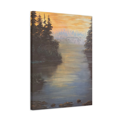 Peaceful Northwoods Lake Matte Canvas, Stretched, 1.25". Available in sizes from 8” x 10”-20” x 30”