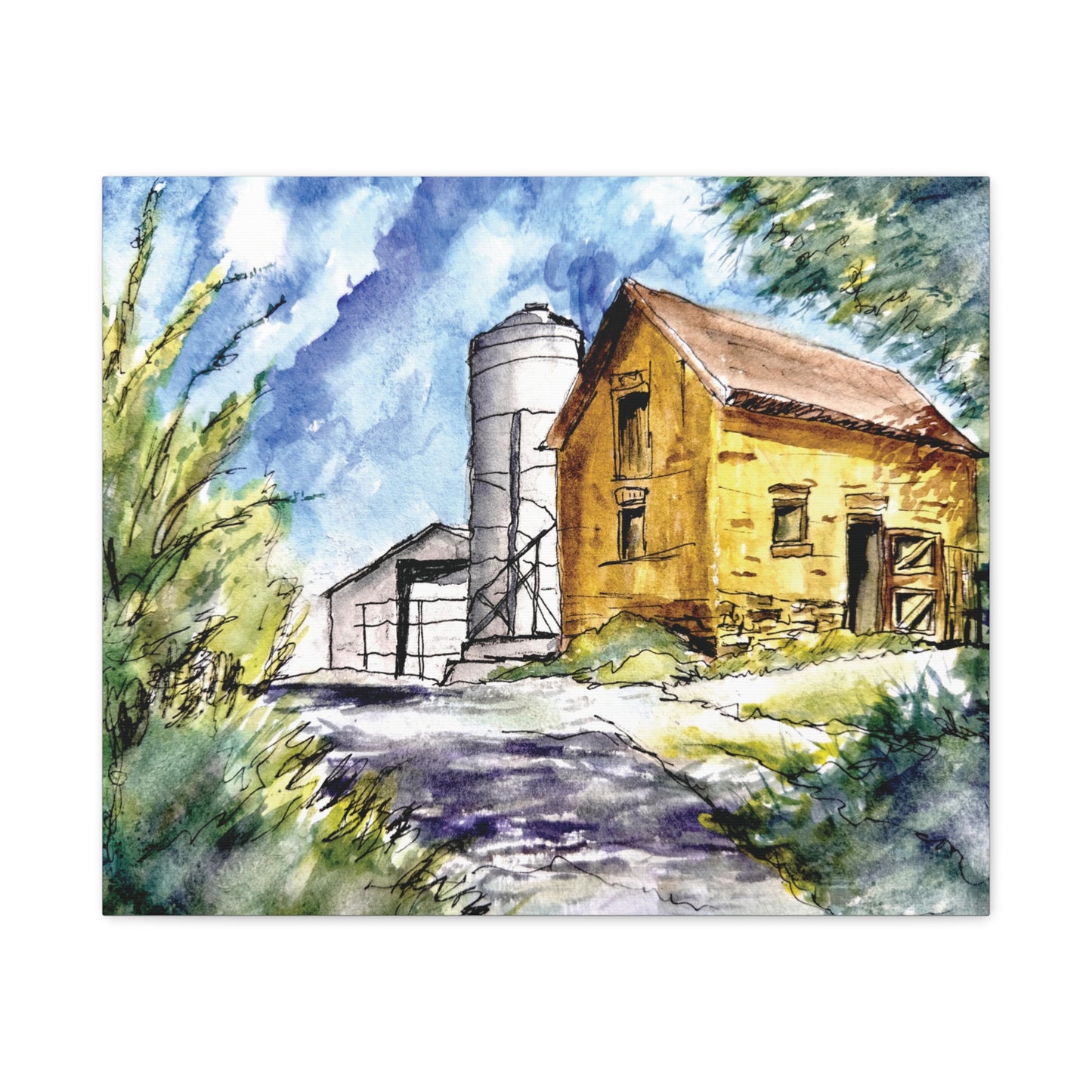 Ye Olde Barn Matte Canvas, Stretched, 1.25". Available in sizes 10” x 8”-24” x 20”
