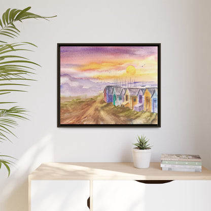 Quiet Before The Tide Matte Canvas, Framed (Black or Espresso). Available in sizes from 10”x8”-32”x24”