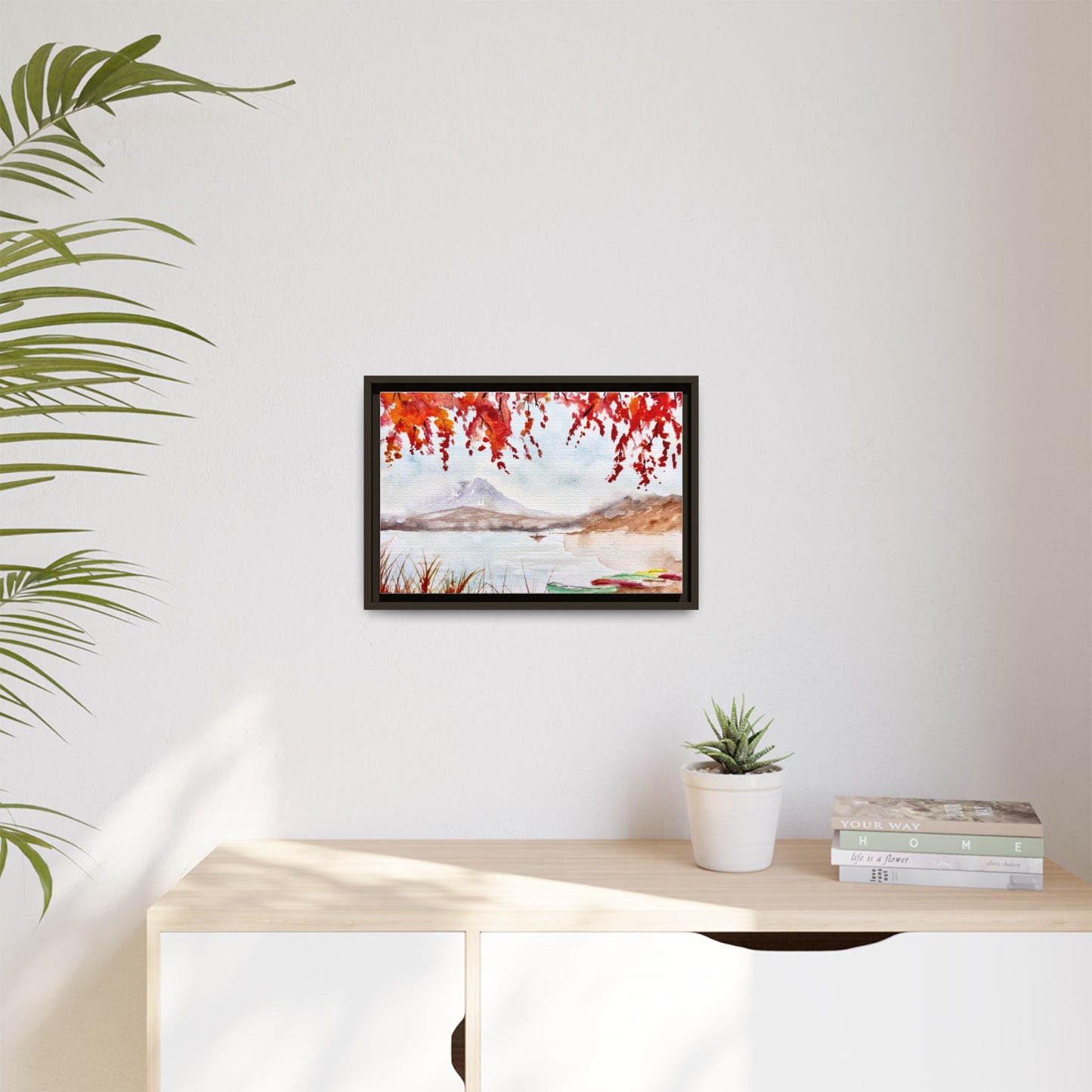 Falling For Fuji Matte Canvas, Framed (Black or Espresso). Available in sizes from 10”x8”-32”x24”