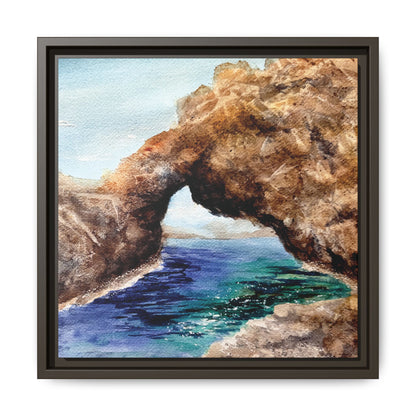 Bridging the Gap Matte Canvas, Framed (Black or Espresso). Available in sizes from 10”x10”-14”x14”