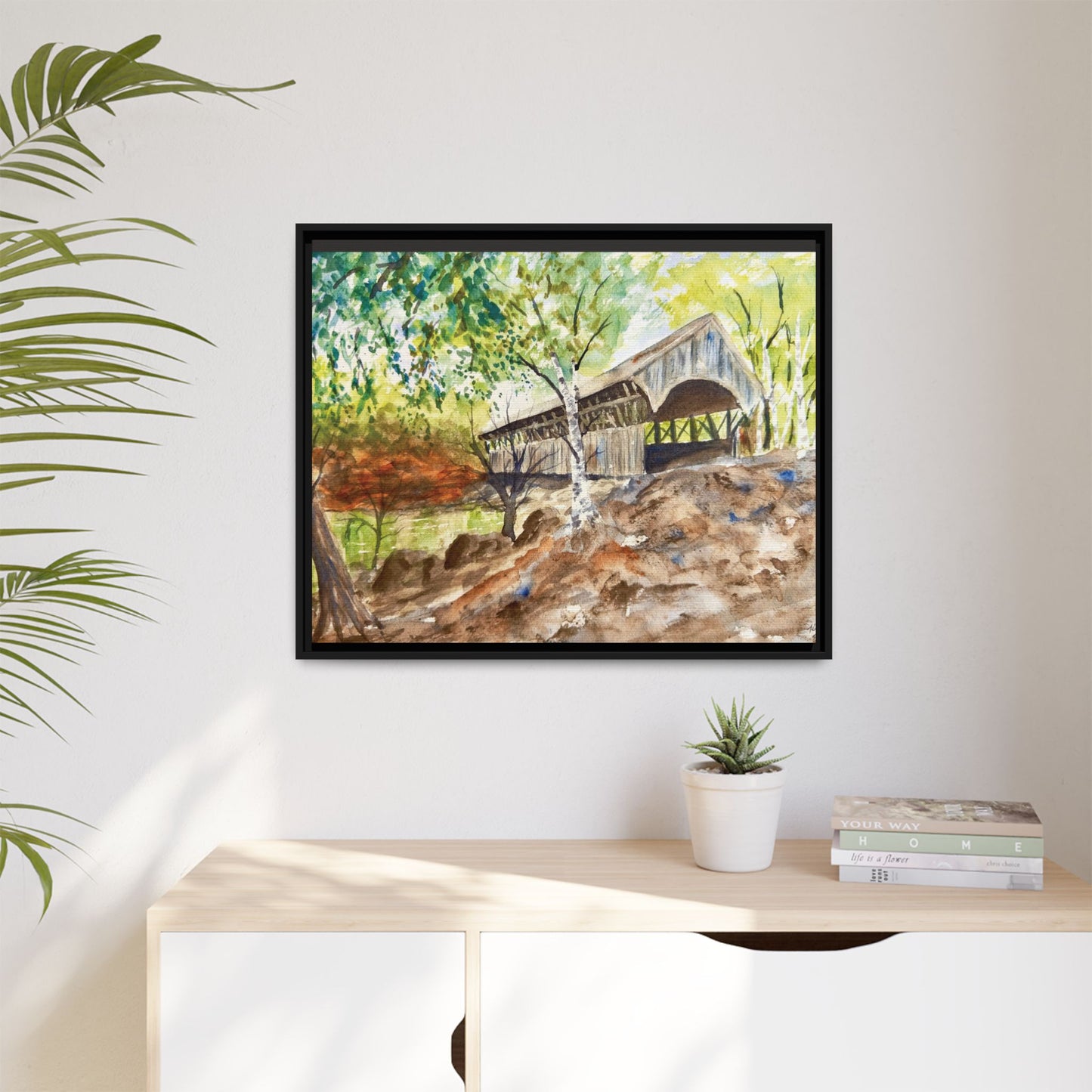Artist’s Bridge Matte Canvas, Framed (Black or Espresso). Available in sizes from 10”x8”-24”x18”