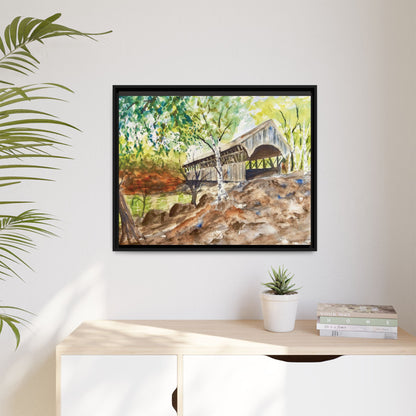 Artist’s Bridge Matte Canvas, Framed (Black or Espresso). Available in sizes from 10”x8”-24”x18”