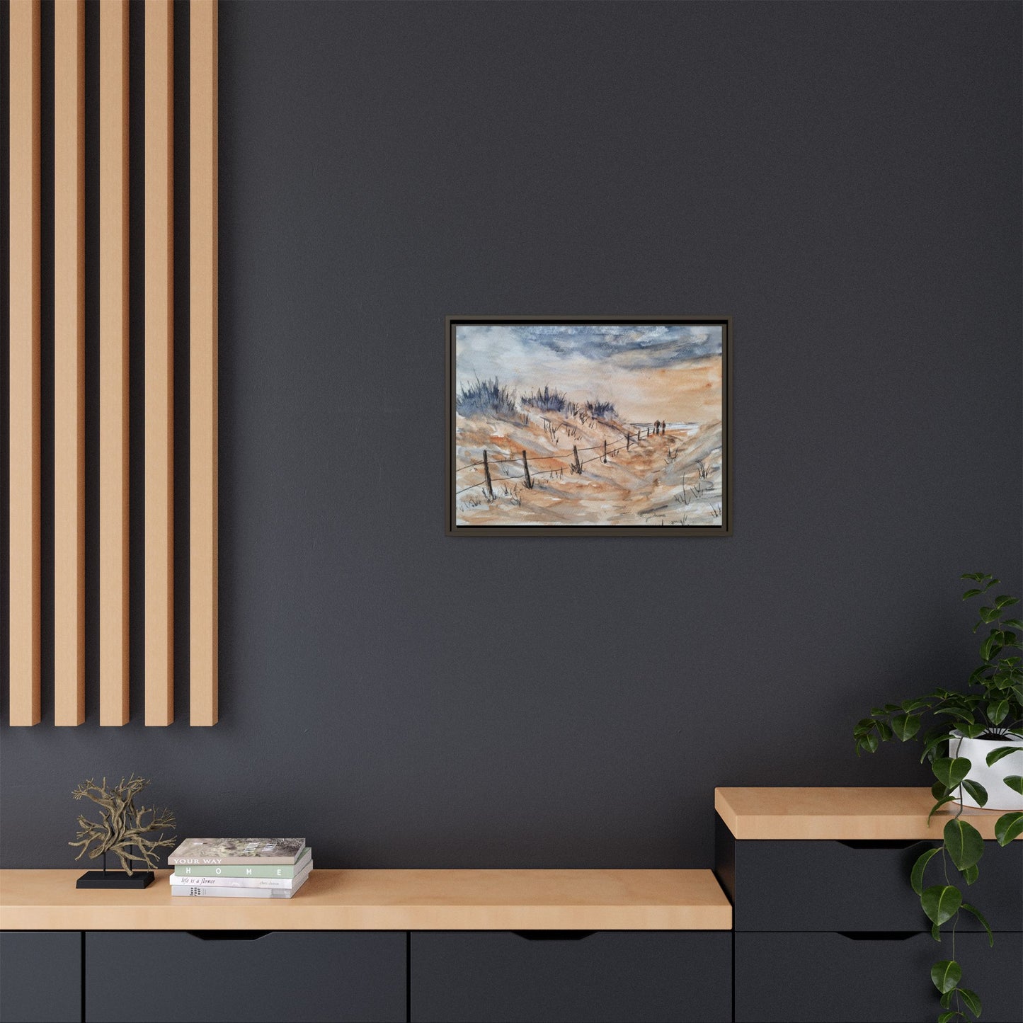 Moonrise Matte Canvas, Framed (Black or Espresso). Available in sizes from 10”x8”-24”x18”