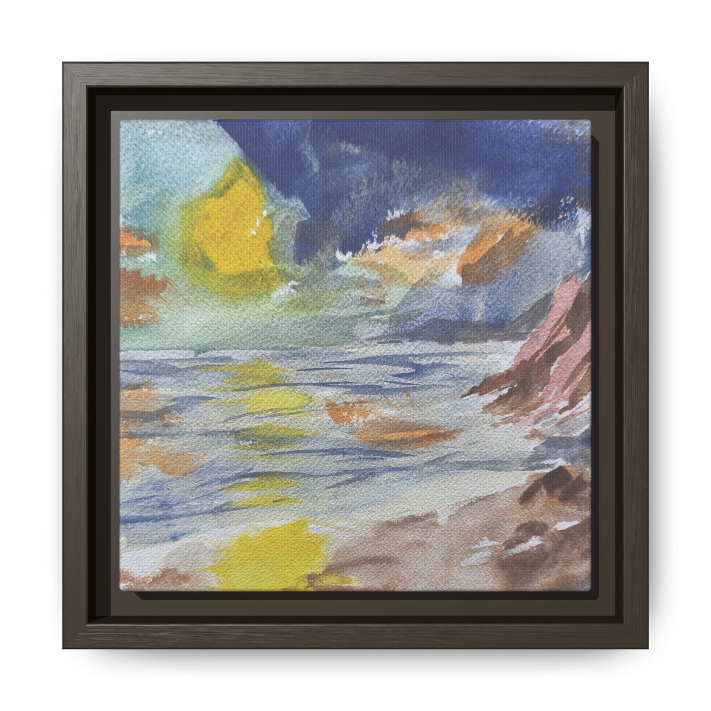 The Sun in Pieces Matte Canvas, Framed (Black or Espresso). Available in sizes from 6”x6”-30”x30”
