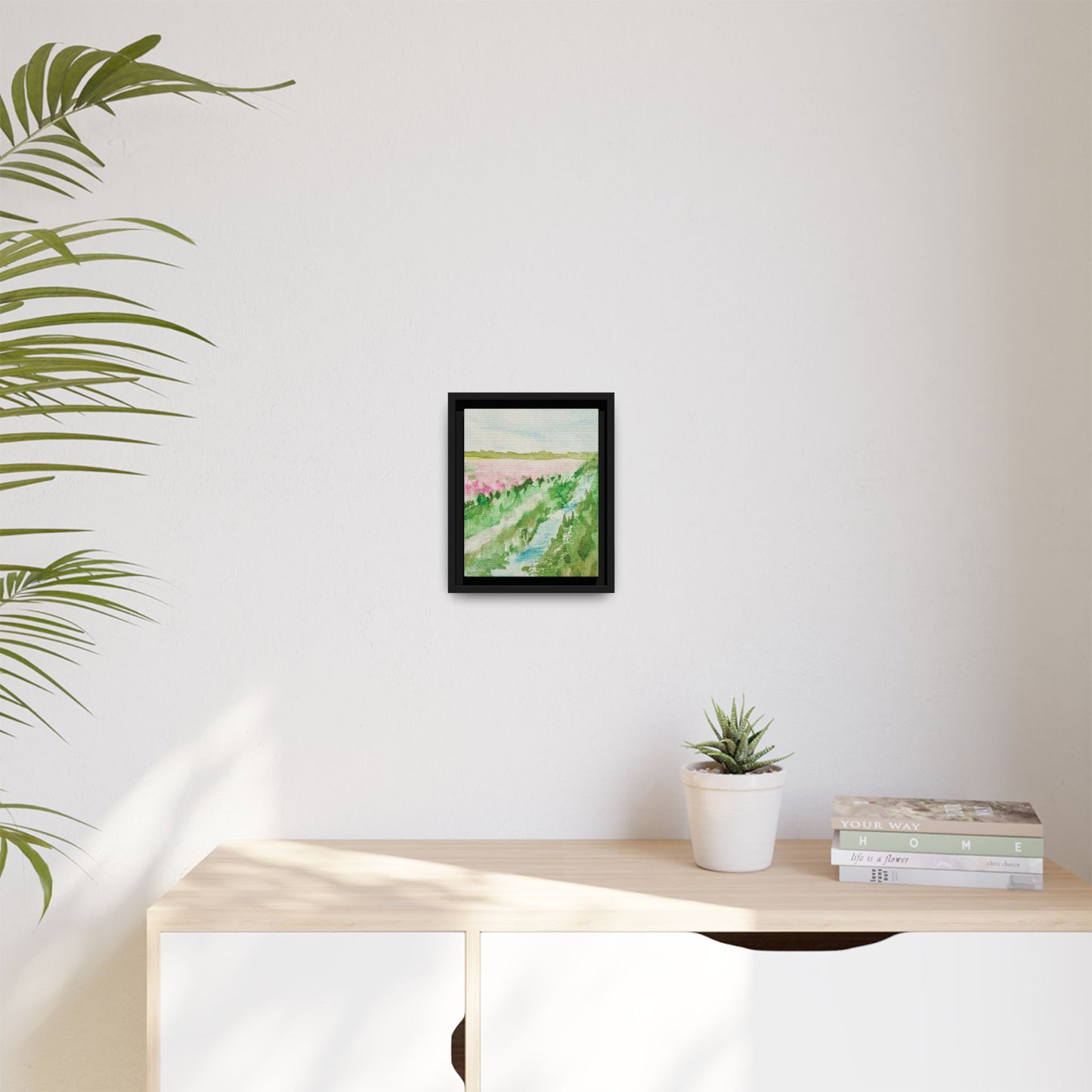 Tulip Theory Matte Canvas, Framed (Black or Espresso). Available in sizes from 8”x10”-11”x14”
