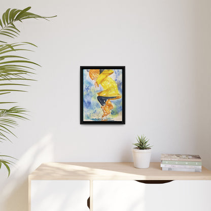 Spring Splash Matte Canvas, Framed (Black or Espresso). Available in sizes from 12”x18”-16”x24”