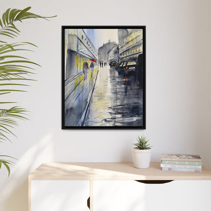 Rainy Day Romance, Framed (Black or Espresso). Available in sizes from 8”x10”-24”x32”