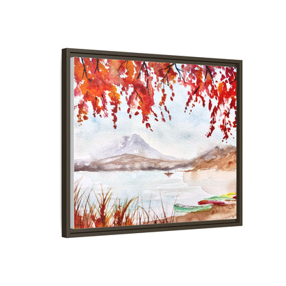 Falling For Fuji Matte Canvas, Framed (Black or Espresso). Available in sizes from 10”x8”-32”x24”