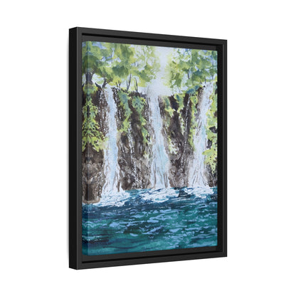 Three Sisters Waterfall, Framed (Black or Espresso). Available in sizes from 8”x10”-12”x16”