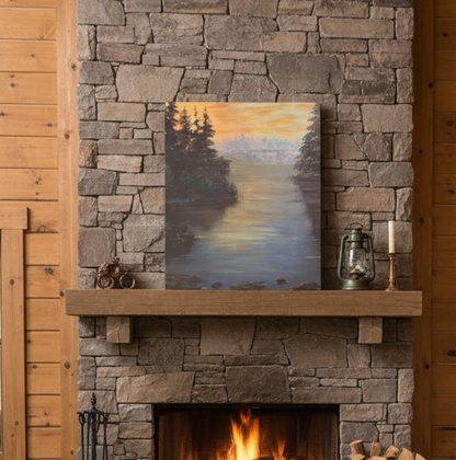 Peaceful Northwoods Lake Matte Canvas, Stretched, 1.25". Available in sizes from 8” x 10”-20” x 30”