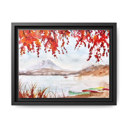 Falling For Fuji Matte Canvas, Framed (Black or Espresso). Available in sizes from 10”x8”-32”x24”