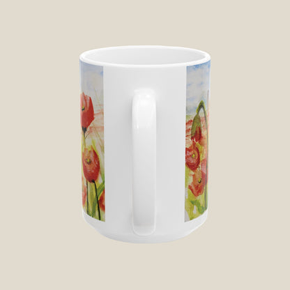 Poppies Galore Ceramic Mug, (11oz, 15oz)