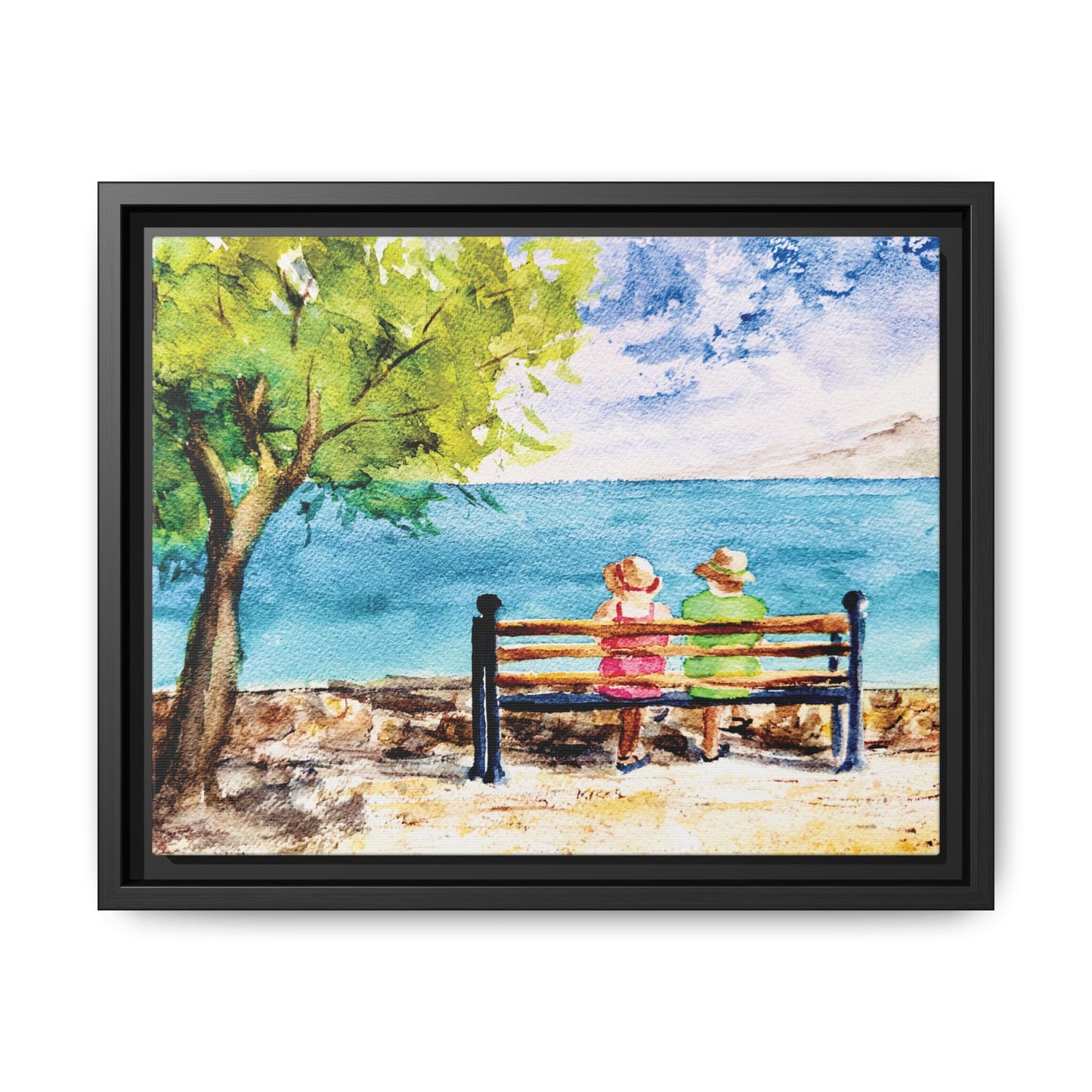 The Good Life Matte Canvas, Framed (Black or Espresso). Available in sizes from 10”x8”-30”x24”