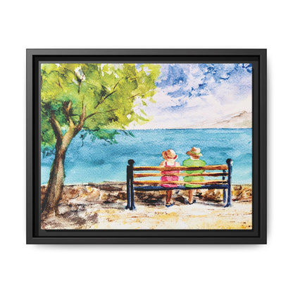 The Good Life Matte Canvas, Framed (Black or Espresso). Available in sizes from 10”x8”-30”x24”