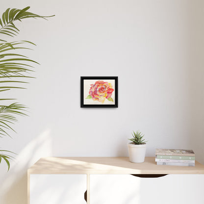 Rose Water Matte Canvas, Framed (Black or Espresso). Available in sizes from 10”x8”-14”x11”