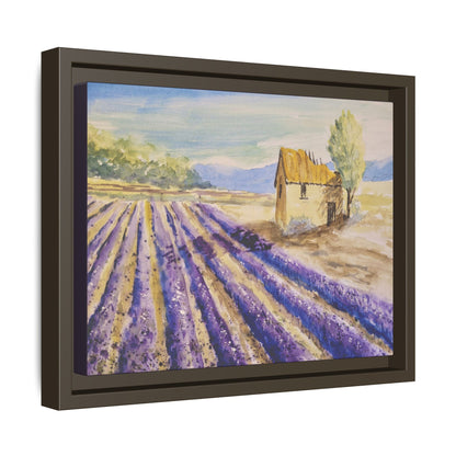 Lavender at Daybreak Matte Canvas, Framed (Black or Espresso). Available in sizes 10”x8”-20”x10”