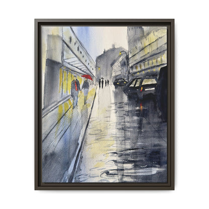 Rainy Day Romance, Framed (Black or Espresso). Available in sizes from 8”x10”-24”x32”