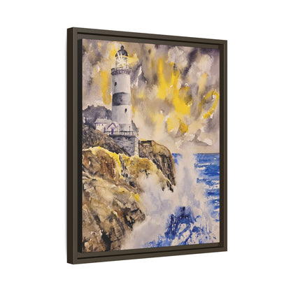 Storm Watch Matte Canvas, Framed (Black or Espresso). Available in sizes 8”x10”-18”x24”