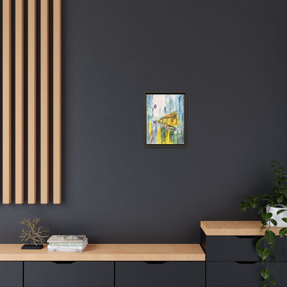 Cafe Reflections Matte Canvas, Framed (Black or Espresso). Available in sizes 8”x10”-24”x32”