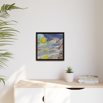The Sun in Pieces Matte Canvas, Framed (Black or Espresso). Available in sizes from 6”x6”-30”x30”