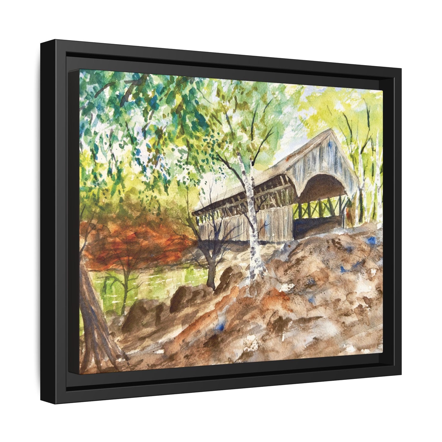 Artist’s Bridge Matte Canvas, Framed (Black or Espresso). Available in sizes from 10”x8”-24”x18”
