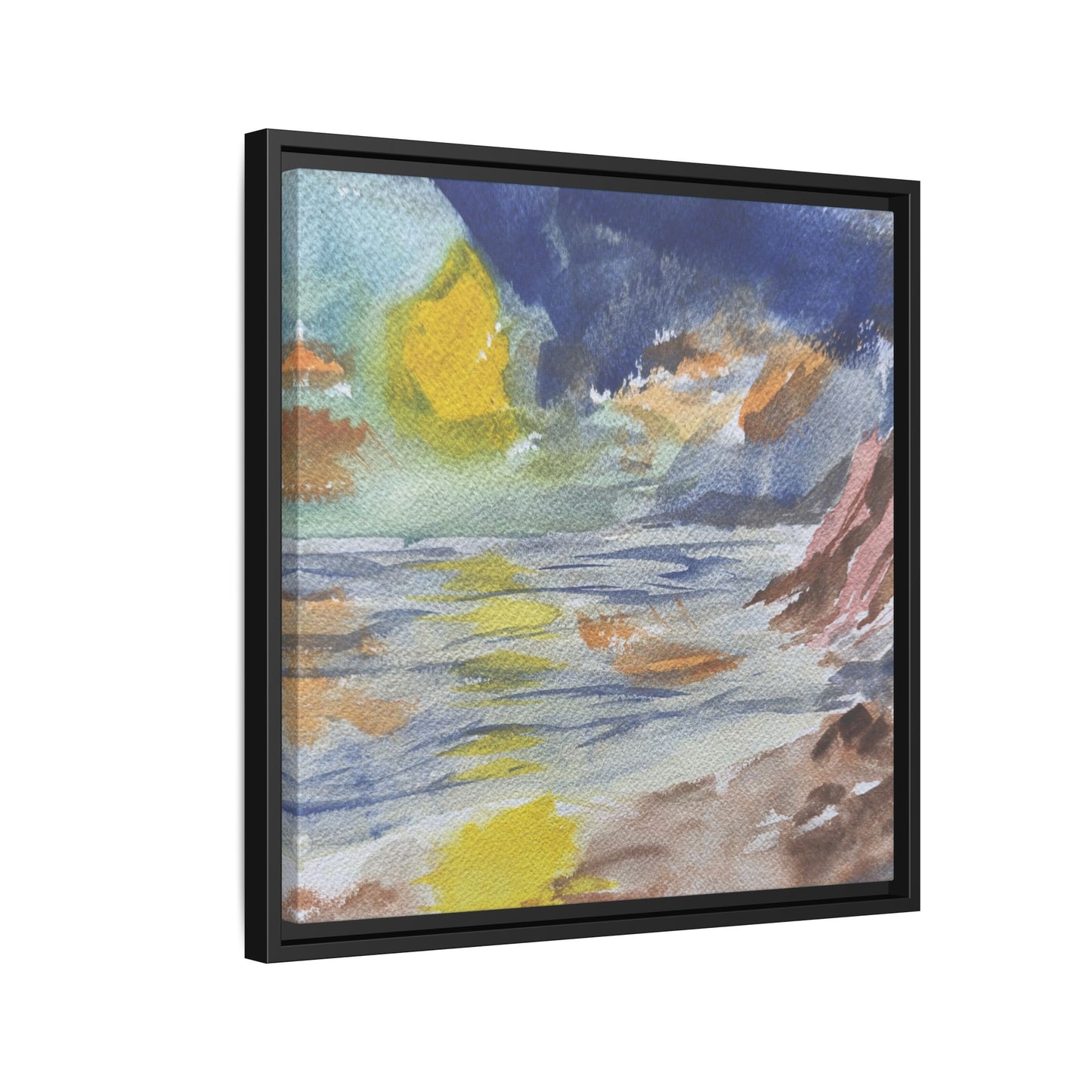 The Sun in Pieces Matte Canvas, Framed (Black or Espresso). Available in sizes from 6”x6”-30”x30”