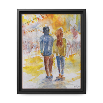 Festive At The Fair Matte Canvas, Framed (Black or Espresso). Available in sizes from 8”x10”-20”x30”