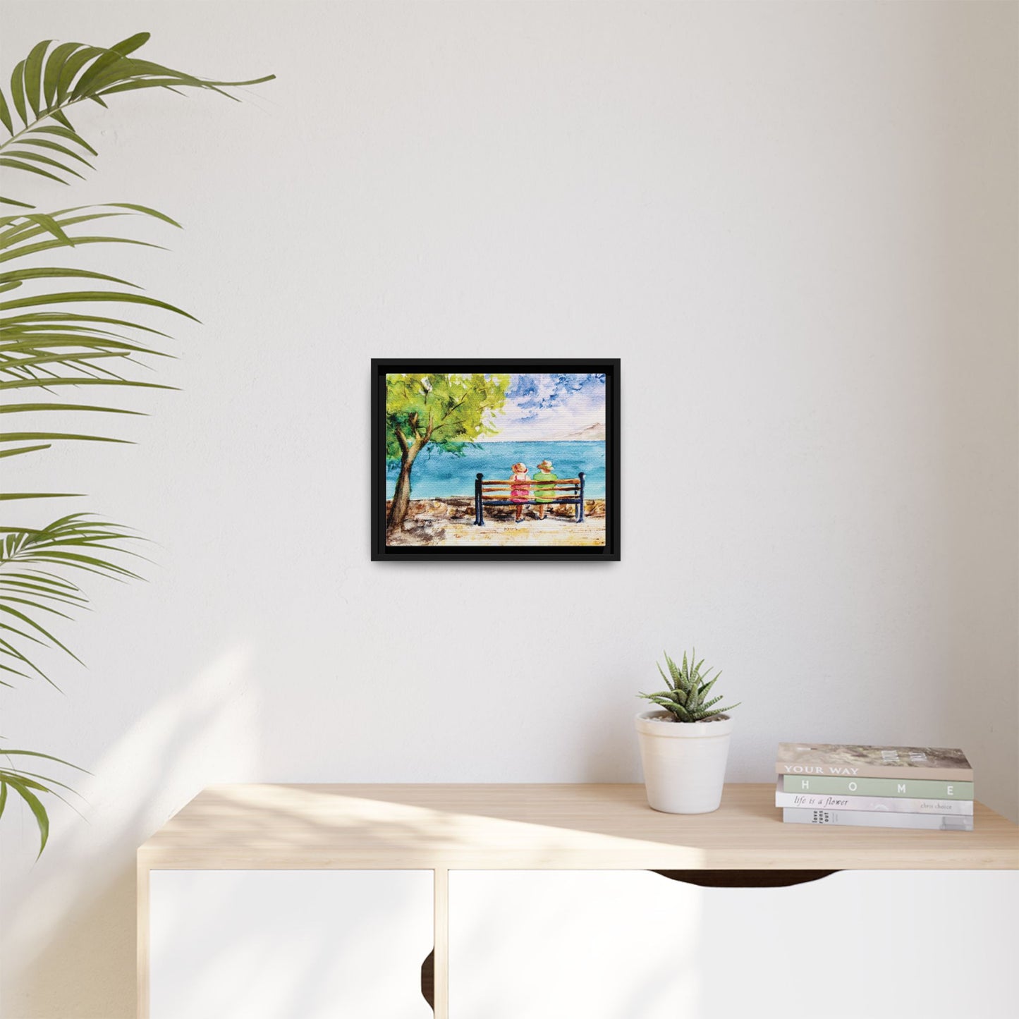 The Good Life Matte Canvas, Framed (Black or Espresso). Available in sizes from 10”x8”-30”x24”