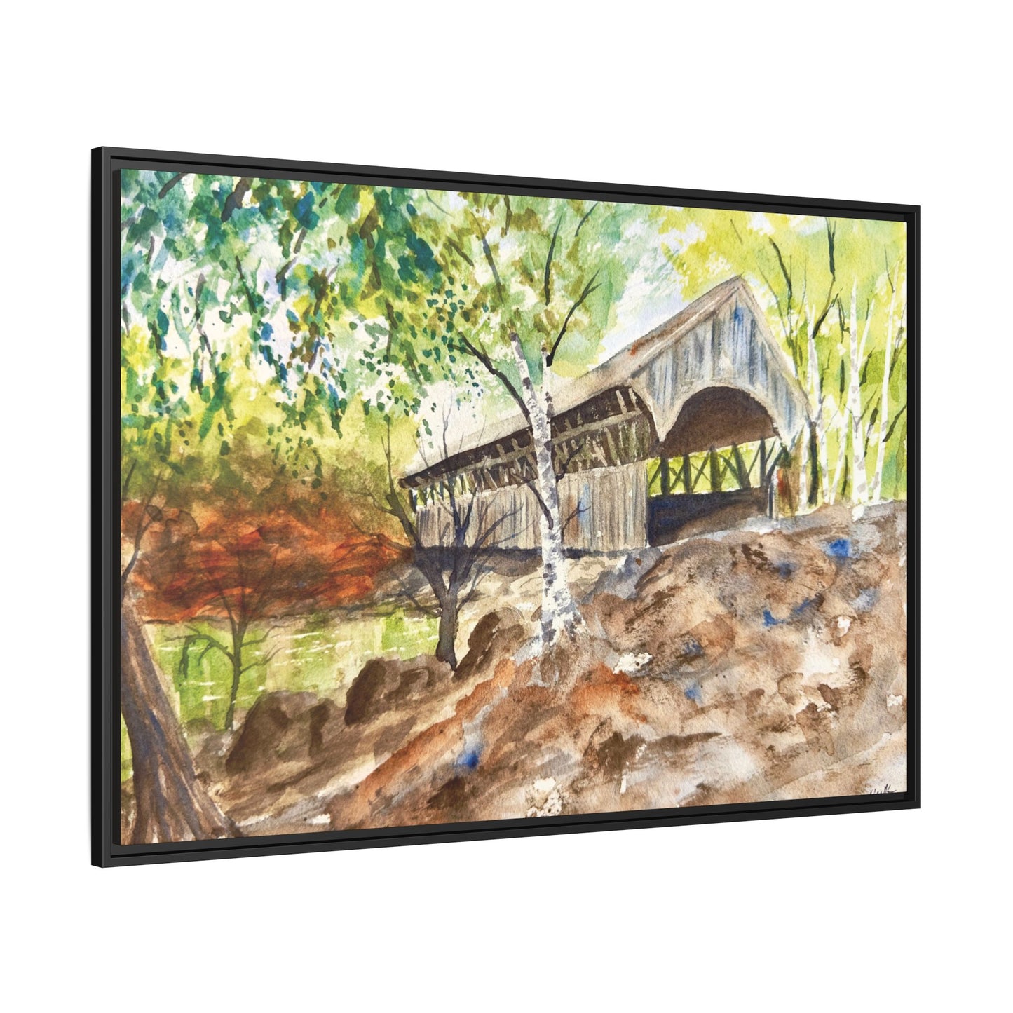 Artist’s Bridge Matte Canvas, Framed (Black or Espresso). Available in sizes from 10”x8”-24”x18”