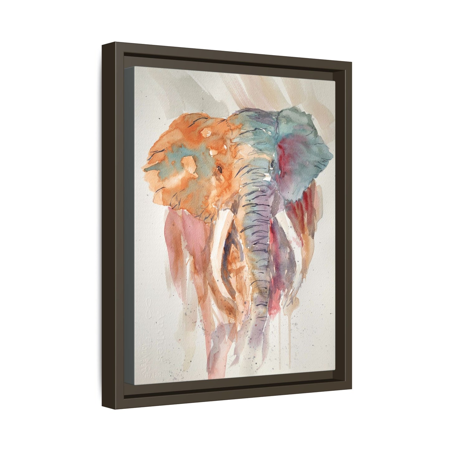 Bull In A Dust Storm, Framed (Black or Espresso). Available in sizes from 8”x10”-16”x20”