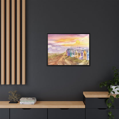 Quiet Before The Tide Matte Canvas, Framed (Black or Espresso). Available in sizes from 10”x8”-32”x24”