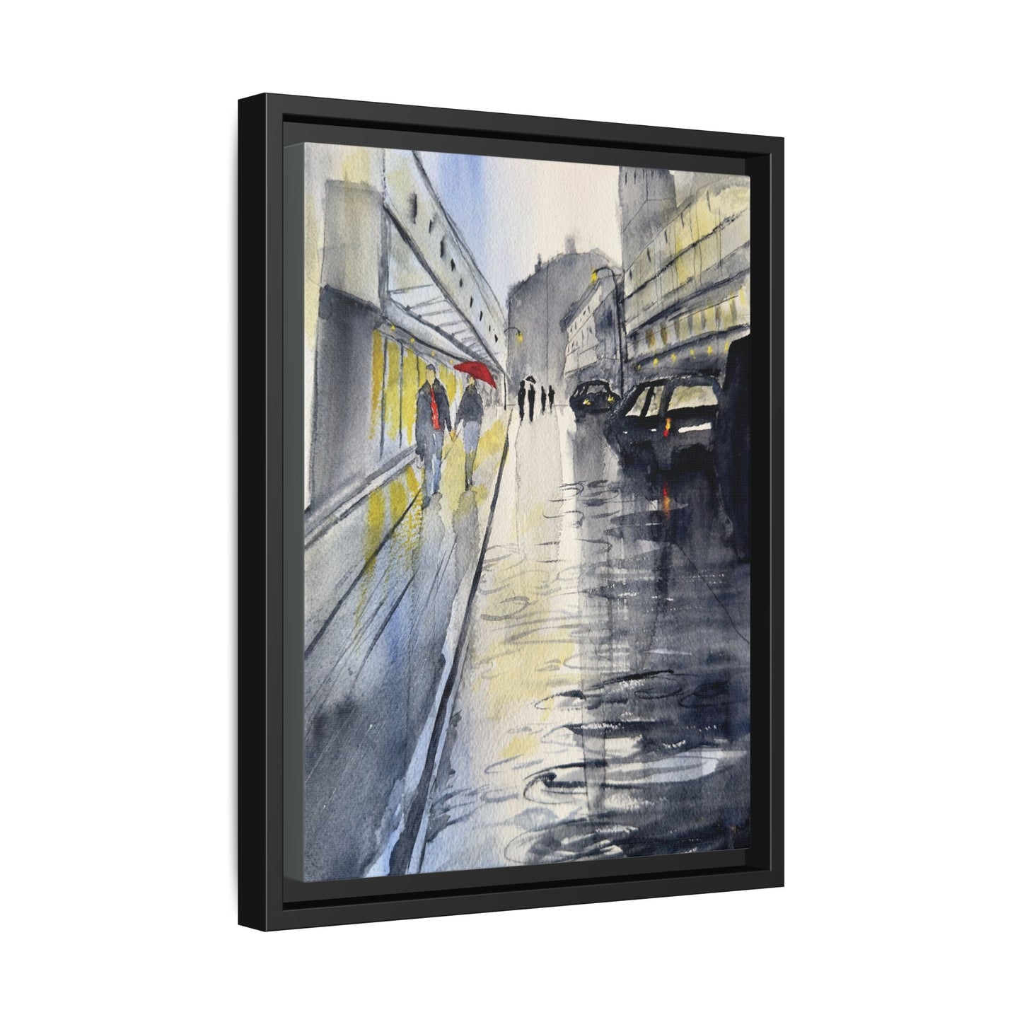Rainy Day Romance, Framed (Black or Espresso). Available in sizes from 8”x10”-24”x32”