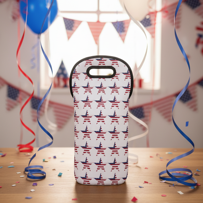 Star Spangled Wine Tote Bag