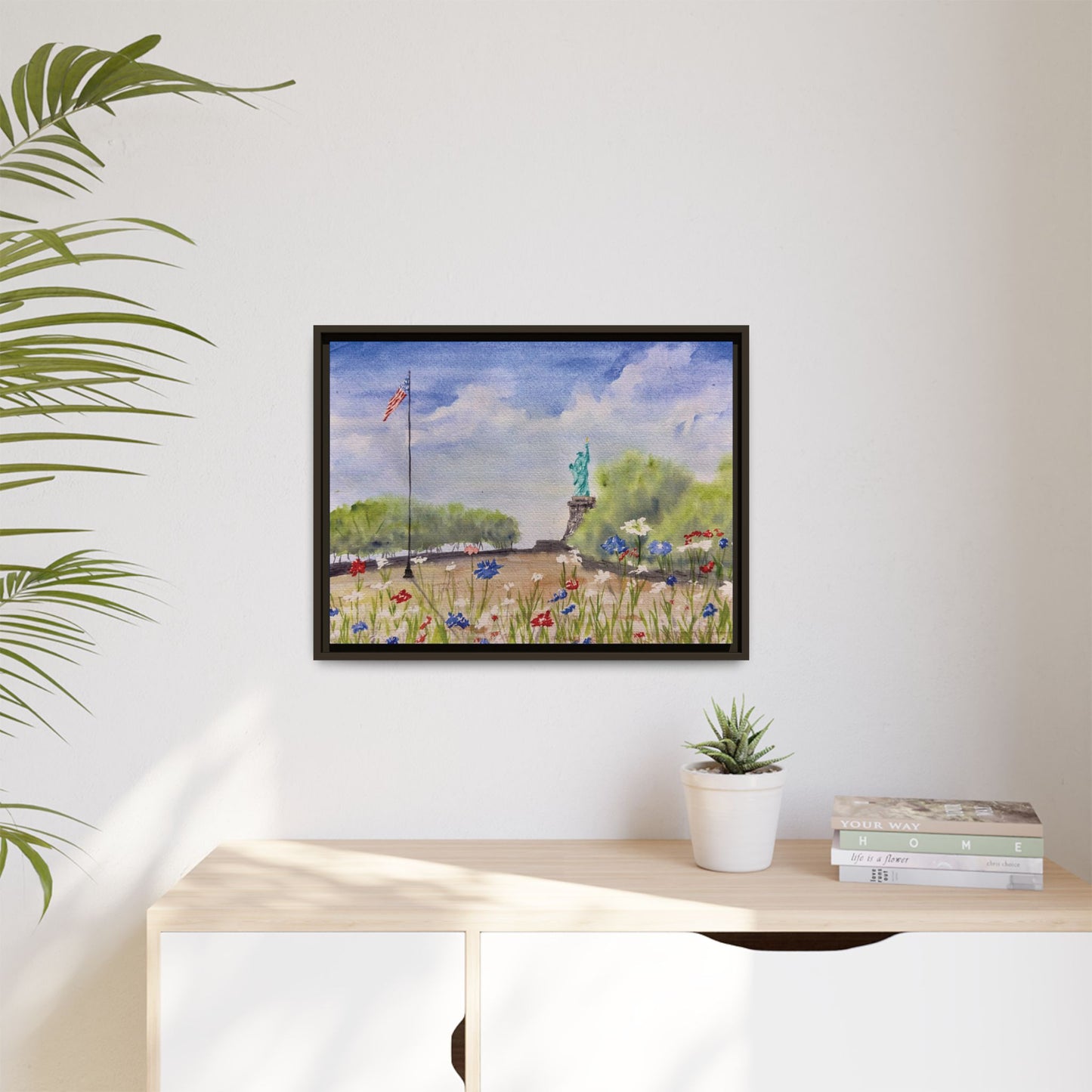 Looking for Liberty, Framed (Black or Espresso). Available in sizes from 10”x8”-24”x18”