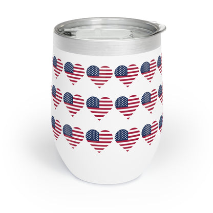 Star Spangled Hearts Chill Wine Tumbler (12 oz.)