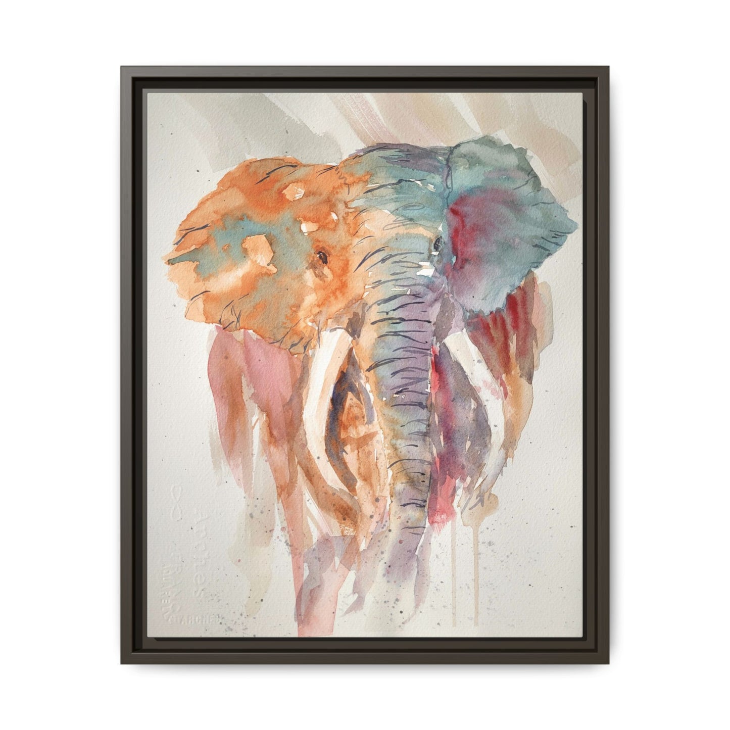 Bull In A Dust Storm, Framed (Black or Espresso). Available in sizes from 8”x10”-16”x20”